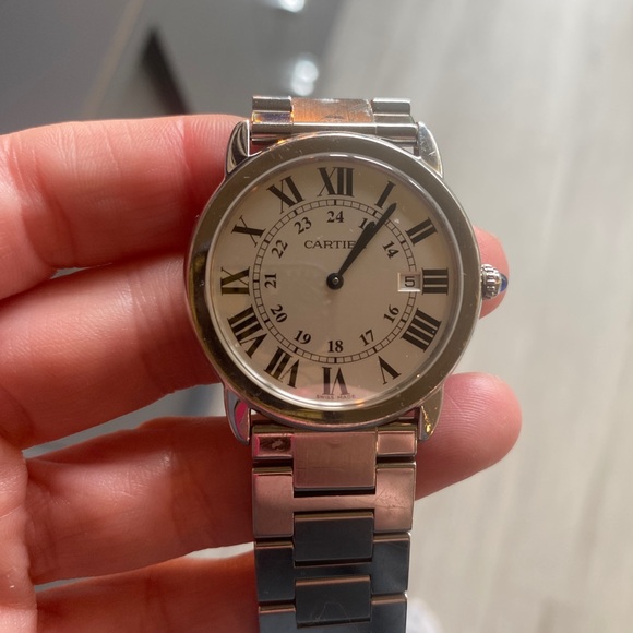 Cartier Ronde Solo (With original box papers and extra links!) - Picture 2 of 5